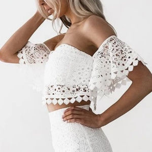Off the shoulder two piece set